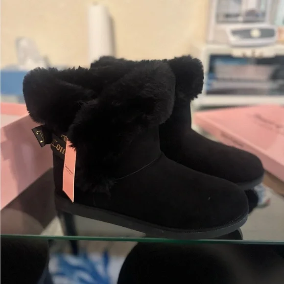 Juicy Couture Black Micro Boots - Picture 2 of 5